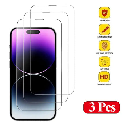 Tempered Glass for iPhone 14 Pro 15 16 17 13 12 11 Pro Max Screen Protector for iPhone 15 Pro Mica for iPhone 13 14 Pro Glass