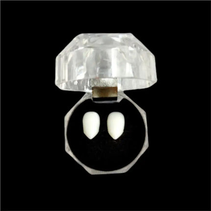 Halloween 1 Pair/4 Pairs Vampire Fangs Fake Teeth Cosplay Props Makeup Party Resin DIY Fangs and Free Adhesive Glue Gift Set
