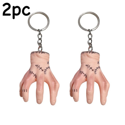 1/2pcs Halloween Novelty Hand Keychain Gothic Stitched-Up Wound Hands Keychain Bag Pendant Decoration Party Holiday Gifts