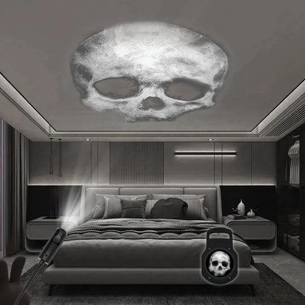 Halloween USB LED Projection Lamp,3/6pcs Patterns Light Ghost,bat,Spider,Skeleton,Halloween Atmosphere Light Festive Decoration