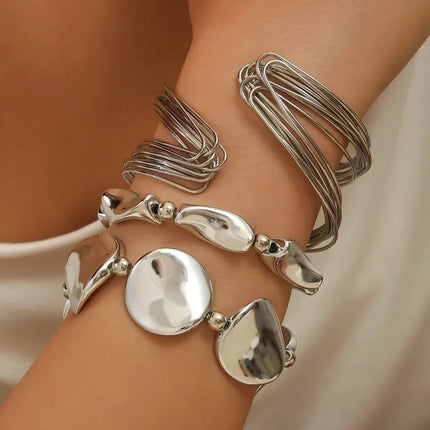 Geometric Cuff Bracelet Set