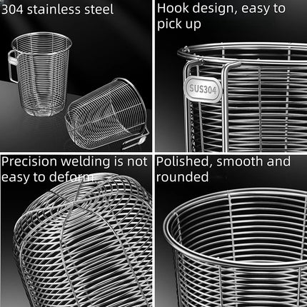 Kitchenism 304 Kitchen Chopstick Holder Organizer Hanging Wall Stainless Steel Tableware Drainer Fork Spoon Dishwasher Basket