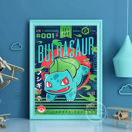 Pokemon Canvas Wall Poster