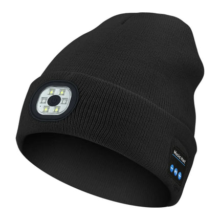 Unique With Light Bluetooth Beanie Hat Removable Headphones Wireless Headphones Speaker Mic Rechargeable LED Light Cap Fishing