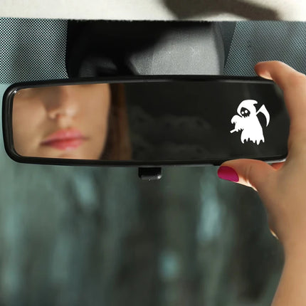 Halloween Car Rearview Mirror Vinyl Sticker Spooky Ghost Decals 7 Mini Bats Sticker Car Accessories Decorative Halloween Gift