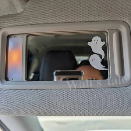 Halloween Car Rearview Mirror Vinyl Sticker Spooky Ghost Decals 7 Mini Bats Sticker Car Accessories Decorative Halloween Gift