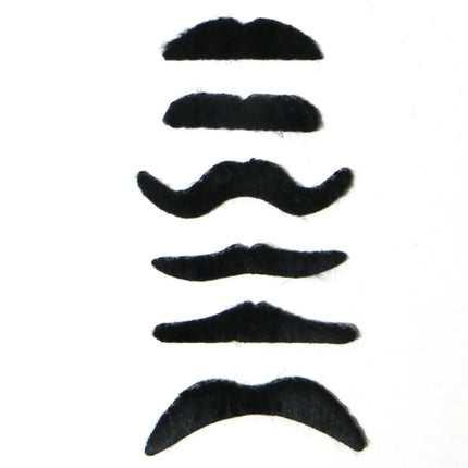 6pcs/set Funny Fake Beard Whisker Costume Party Halloween Fake Mustache Moustache