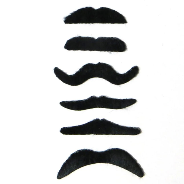 6pcs/set Funny Fake Beard Whisker Costume Party Halloween Fake Mustache Moustache