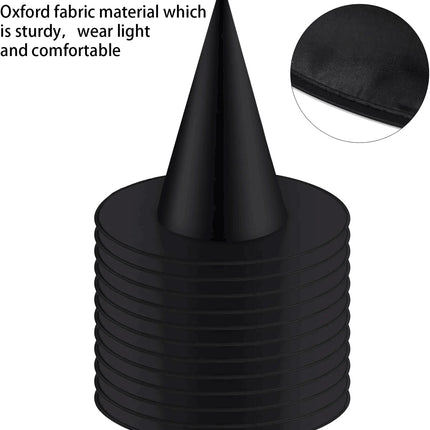 12pcs Halloween Witch Hat Cap Hanging Witch Hat Costume Accessory for Halloween Party Favor, Black