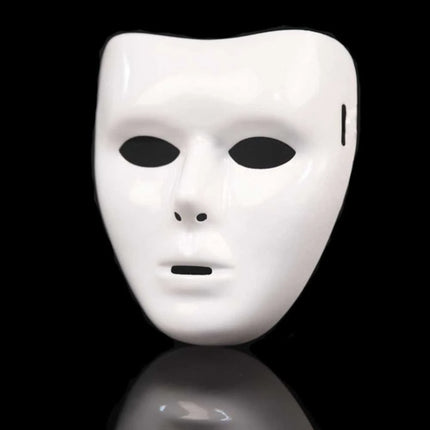 1/5/10PCS Halloween Fancy Dress White Mask,Full Face Anonymous Street Dance Ghost Step Cosplay Masquerade Mask for Hip Hop Dance