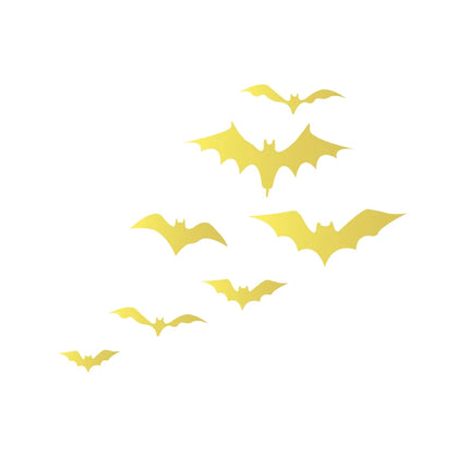 Halloween Car Rearview Mirror Vinyl Sticker Spooky Ghost Decals 7 Mini Bats Sticker Car Accessories Decorative Halloween Gift