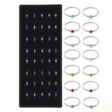 Crystal Stainless Steel Nose Studs