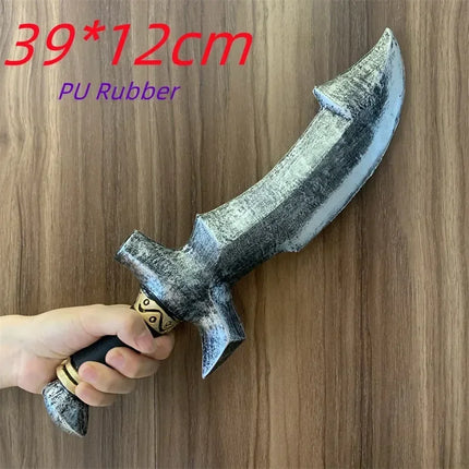 Halloween Scary Props Short KnifeKitchen Knife Weapons 1:1 Role Playing  Gasai Yuno Cosplay Safety PU Rubber Gifts