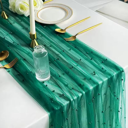 Pearl Tulle Table Runner