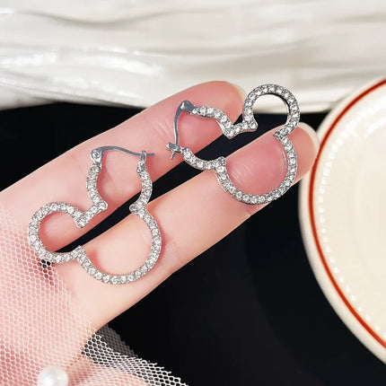 Crystal Mickey Clip Earrings