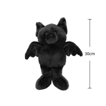 Halloween Black Bat Plush Toys Cartoon Stuffed Animals Doll Balck Bear Bat Soft Plushie Toy Halloween Party Decoration Gifts