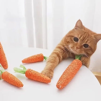 Cat Toy Sound Paper Rope Carrot Hug Cat Fun Anti-Bite Self-relief Cat Stick Cat Scratch Board Pet Supplies