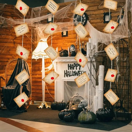 20pcs Magic Wizard Floating Acceptance Letters Banners for Halloween Themed Party Decoration Masquerade Welcome Letter