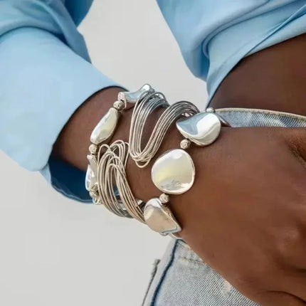 Geometric Cuff Bracelet Set