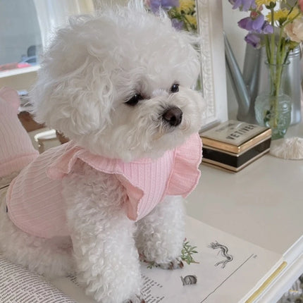 Cute Bow Dog Vest 2025 Dog Clothes Puppy Pullover Summer Pet Clothes Breathable Two-Legged Clothes Solid Color Cat Pet Products