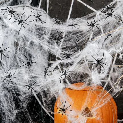 50/100Pcs Halloween Spider Scary Luminous Glow Spider for Halloween Party Home Indoor Outdoor Web Decoration Haunted House Props