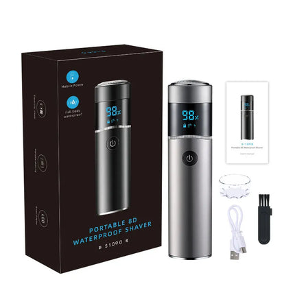 Mini Portable Electric Shaver for Men IPX7 Waterproof Beard Trimmer Razor Travel And Car Use Friendly