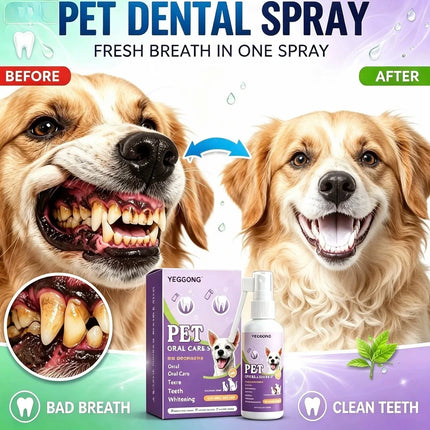 50ml Pet Oral Care Spray Dogs Cats Teeth Cleaning Fresh Breath Daily Dental Care Pet Supplies