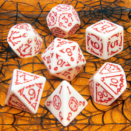 7pcs DND Dice Halloween Theme Dice for Board Game As Holiday Gift Polyhedral Dice D4-D20