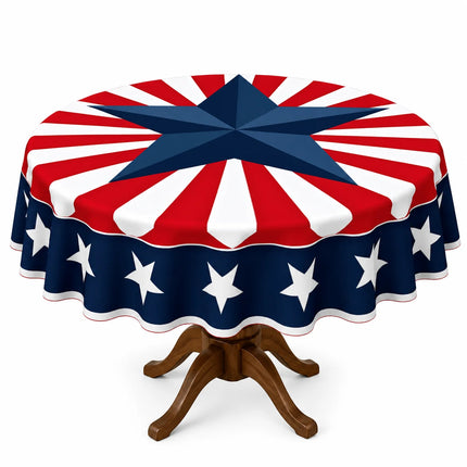 Patriotic Round Tablecloth Cover