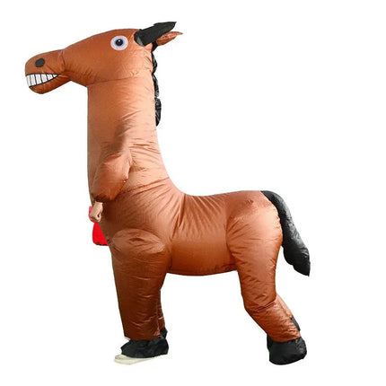Horse Inflatable Costumes for Adults, Halloween Wear, Carnival Party Mascot, Dress Up Props Performance Outfit