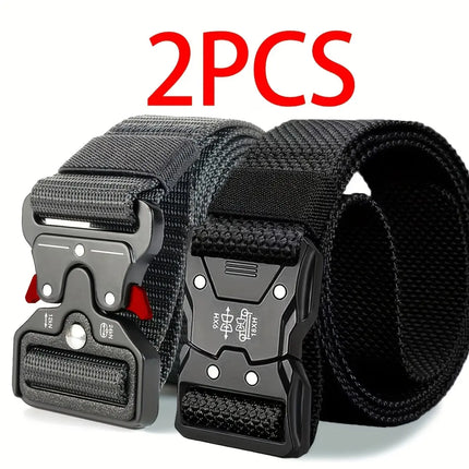 High quality tactical belt for men fashionable business trend outdoor sports canvas breathable and wear-resistant belt for men