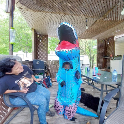 Halloween T-Rex Dinosaur Inflatable Costume Full Body Dinosaur Cosplay Adult Costumes Funny Party Props Christmas Costume Kids