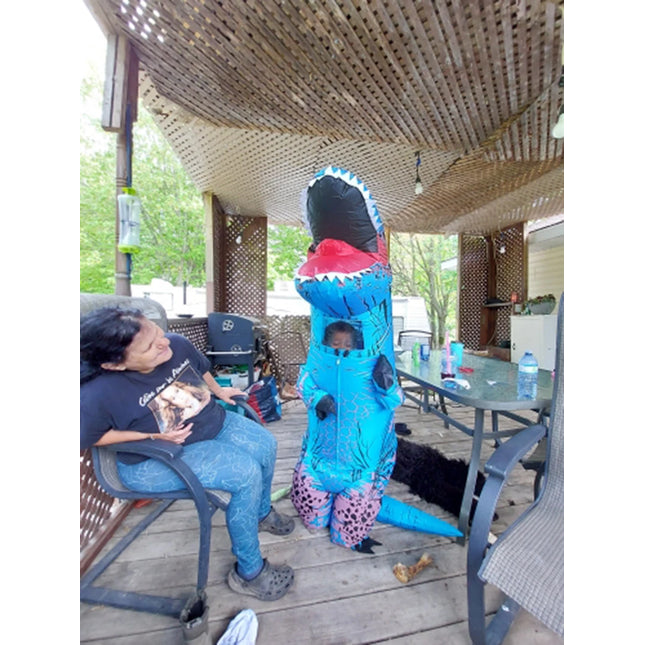 Halloween T-Rex Dinosaur Inflatable Costume Full Body Dinosaur Cosplay Adult Costumes Funny Party Props Christmas Costume Kids