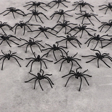 50/100Pcs Halloween Spider Scary Luminous Glow Spider for Halloween Party Home Indoor Outdoor Web Decoration Haunted House Props