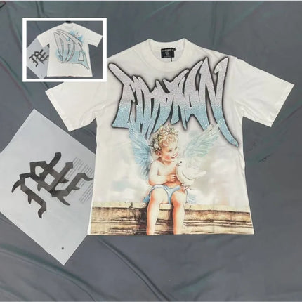 Angel Print Cotton T-Shirt