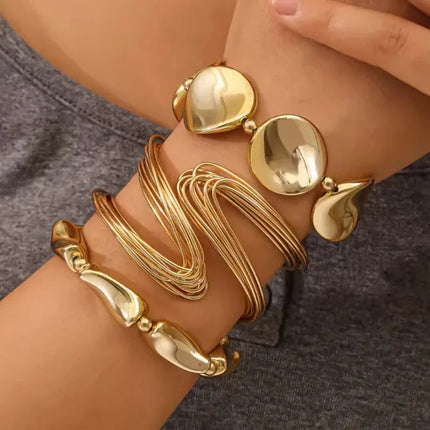 Geometric Cuff Bracelet Set