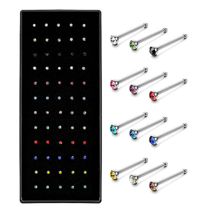 Crystal Stainless Steel Nose Studs