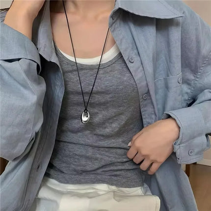 Geometric Cross Pendant Necklace