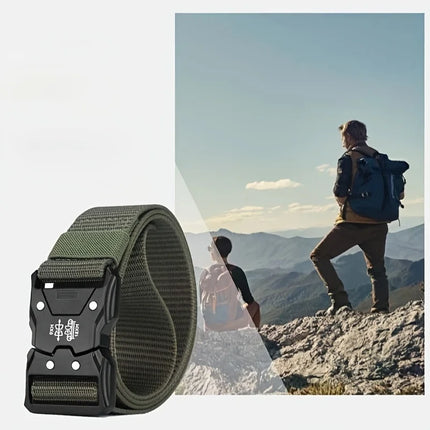 High quality tactical belt for men fashionable business trend outdoor sports canvas breathable and wear-resistant belt for men
