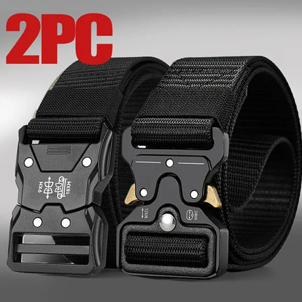 High quality tactical belt for men fashionable business trend outdoor sports canvas breathable and wear-resistant belt for men