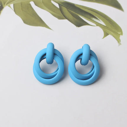 Colorful Metal Dangle Earrings for Women Personality Fashion Drop Earrings Flower Heart Pendants Earrings pendientes mujer
