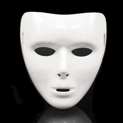 1/5/10PCS Halloween Fancy Dress White Mask,Full Face Anonymous Street Dance Ghost Step Cosplay Masquerade Mask for Hip Hop Dance