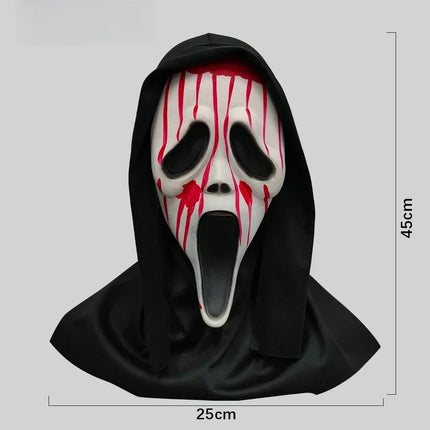Scream Ghostface Mask Latex Horror Full Head Party Ghostface Mask Grimace Prank Cosplay Prop Hallowee Decor Party Supplies Gift