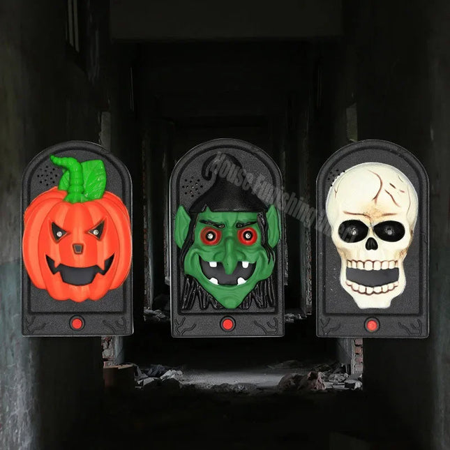 Halloween Haunted Doorbell Animated Eyeball Halloween Decoration with Spooky Sounds Halloween Doorbell Party Decor