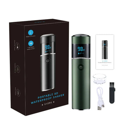 Mini Portable Electric Shaver for Men IPX7 Waterproof Beard Trimmer Razor Travel And Car Use Friendly