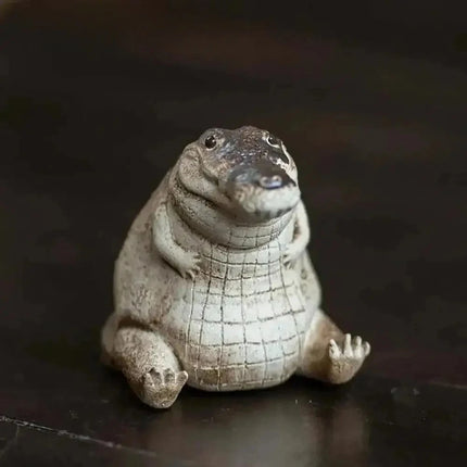 1PC Boutique Tea Pet Small Crocodile Tea Pet Ornament Handmade Tea Ceremony Tea Game Financial Tea Table Gift