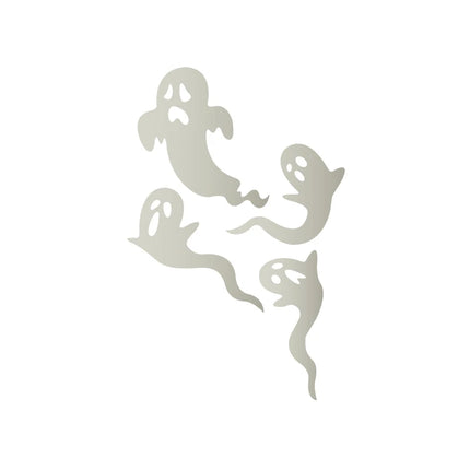 Halloween Car Rearview Mirror Vinyl Sticker Spooky Ghost Decals 7 Mini Bats Sticker Car Accessories Decorative Halloween Gift