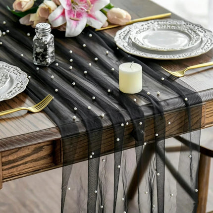 Pearl Tulle Table Runner
