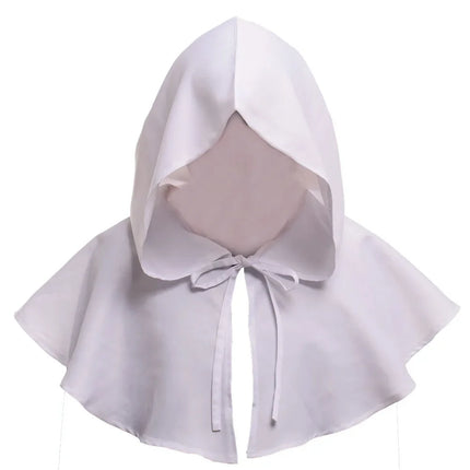 1Pc Halloween Cosplay Death Cape Short Hooded Cloak Wizard Witch Costumes Vampire Devil Wizard Black Cape Cowl Party Accessories