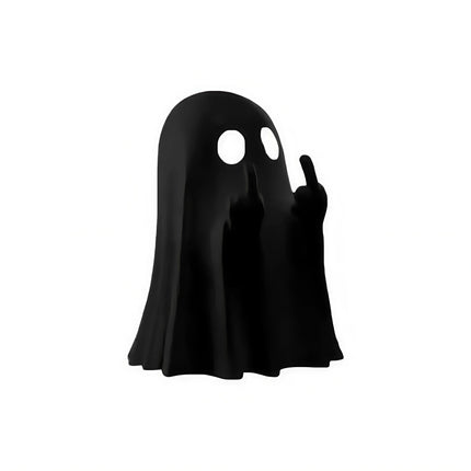 Halloween Middle Finger Cute Ghost Statue Small Scary Ghost Figurines Home Decorations Coffee Table Centerpieces Shelf